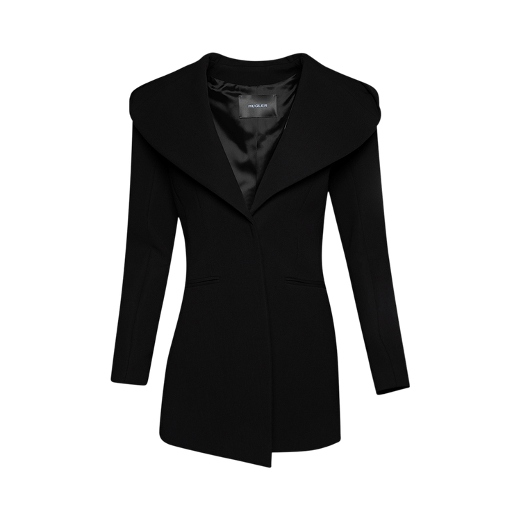 Mugler Hooded Tailored Jacket 'Black'