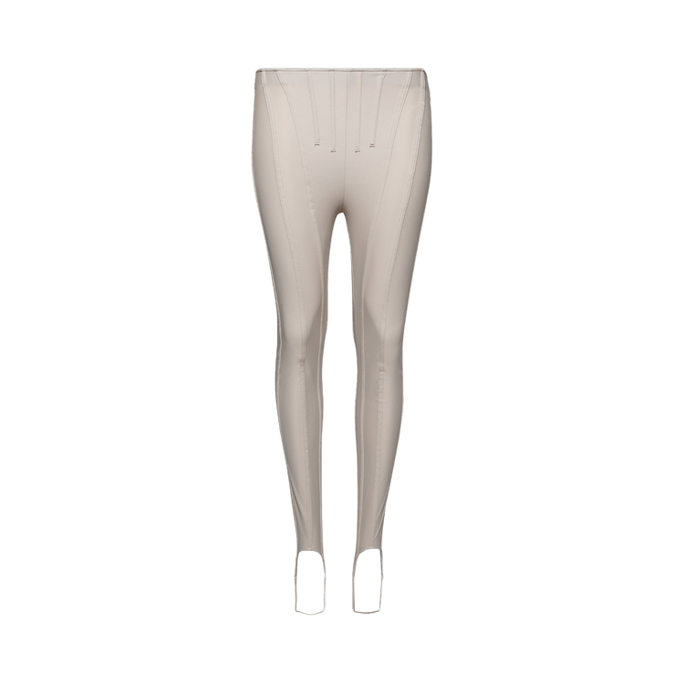 Mugler Footrest Leggings 'Cement'