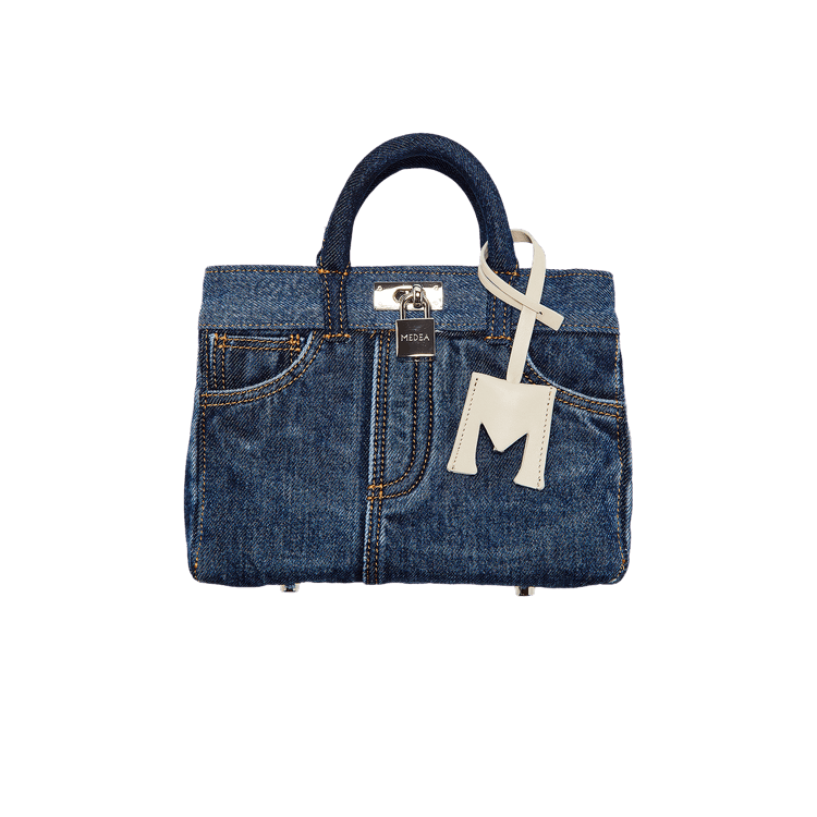 Medea Nina Small Denim Laser Bag 'Blue'