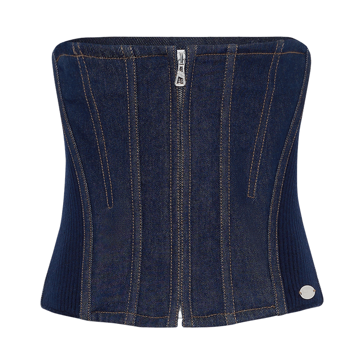 Jean Paul Gaultier Denim Corset With Knit 'Indigo'