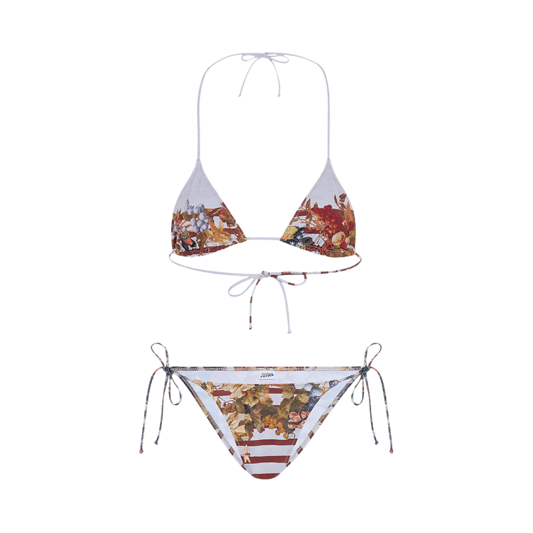 Jean Paul Gaultier Bikini Set Printed "Marinière Grape" 'Light Blue/Multicolor'