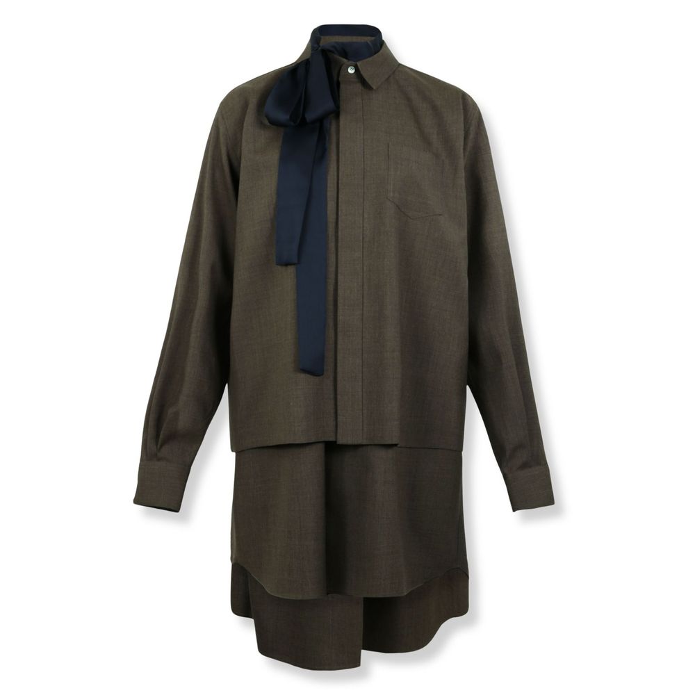 Sacai Scarf Detail Shirt Dress