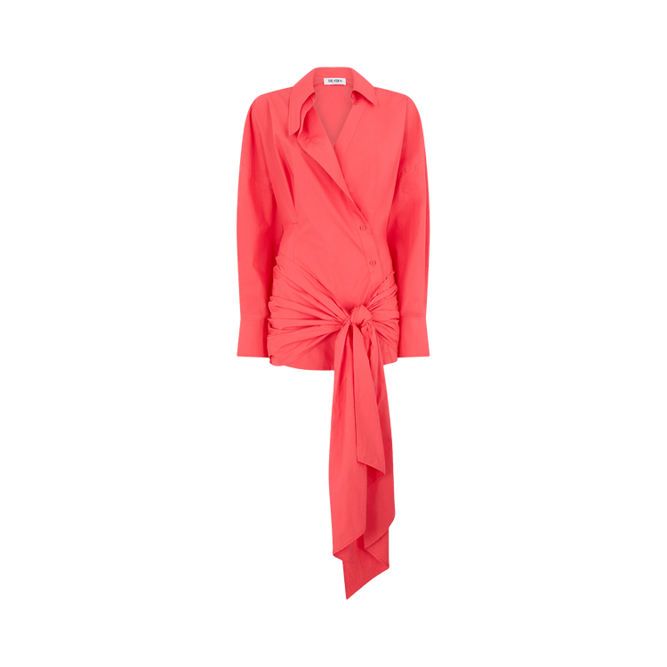 Attico Mini Dress Cotton 'Coral'
