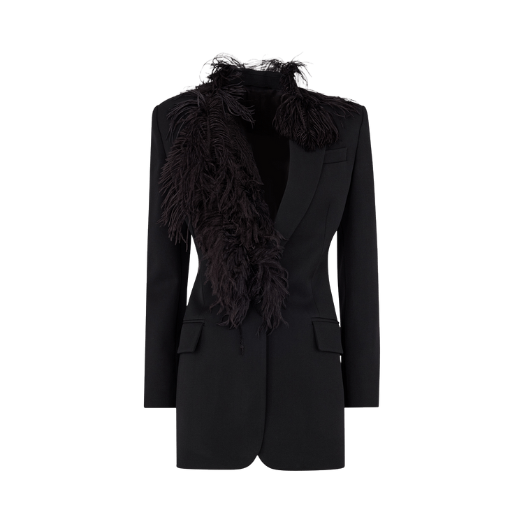 Attico Jacket Wool Gabardine 'Black'