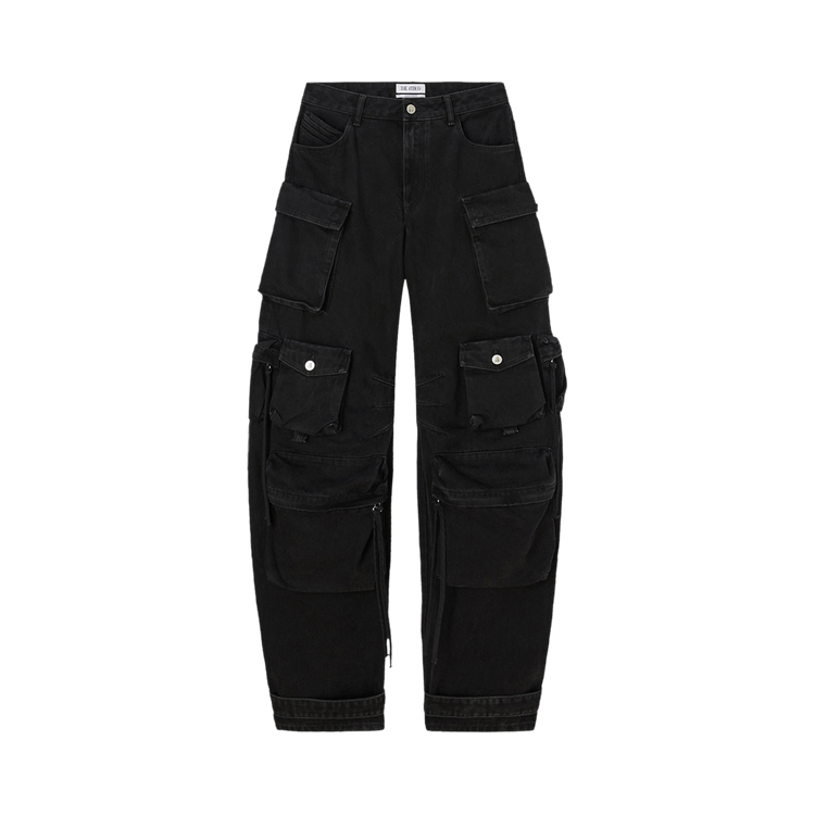 Attico Long Pant Washed Denim 'Black'