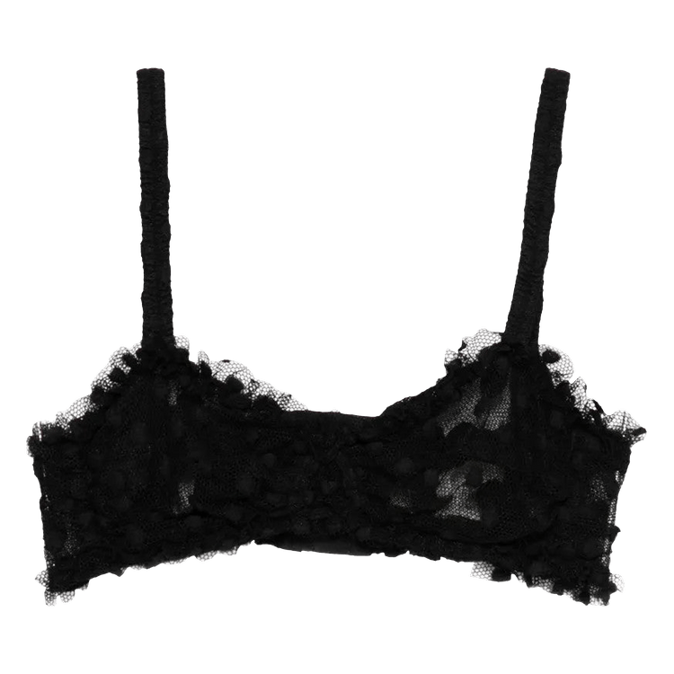 Dries Van Noten Small Polka Dot Mesh Top 'Black'
