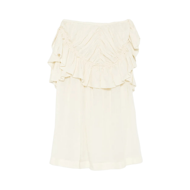 Dries Van Noten Mousseline Ramie Skirt 'Ivory'