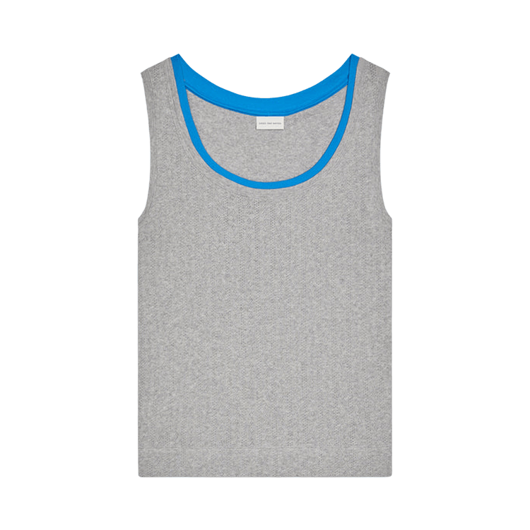 Dries Van Noten Pointelle Jacquard Tank Top 'Grey Melange'