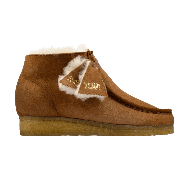 Clarks Wmns Wallabee Boot 'Tan Warmlined Leather'