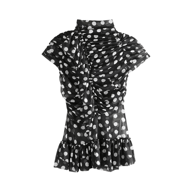 Dries Van Noten Cut Polka Dot Print Shirt 'Black'