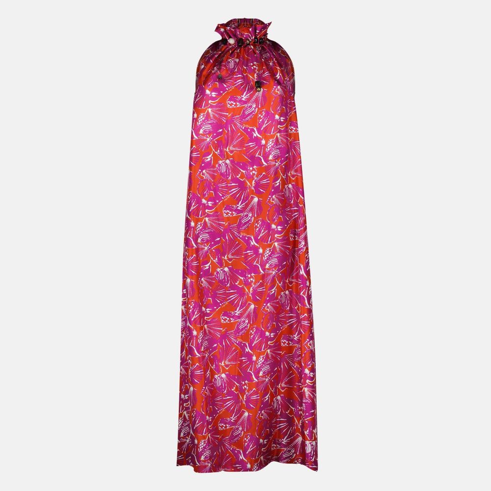 Max Mara Printed Halterneck Maxi Dress