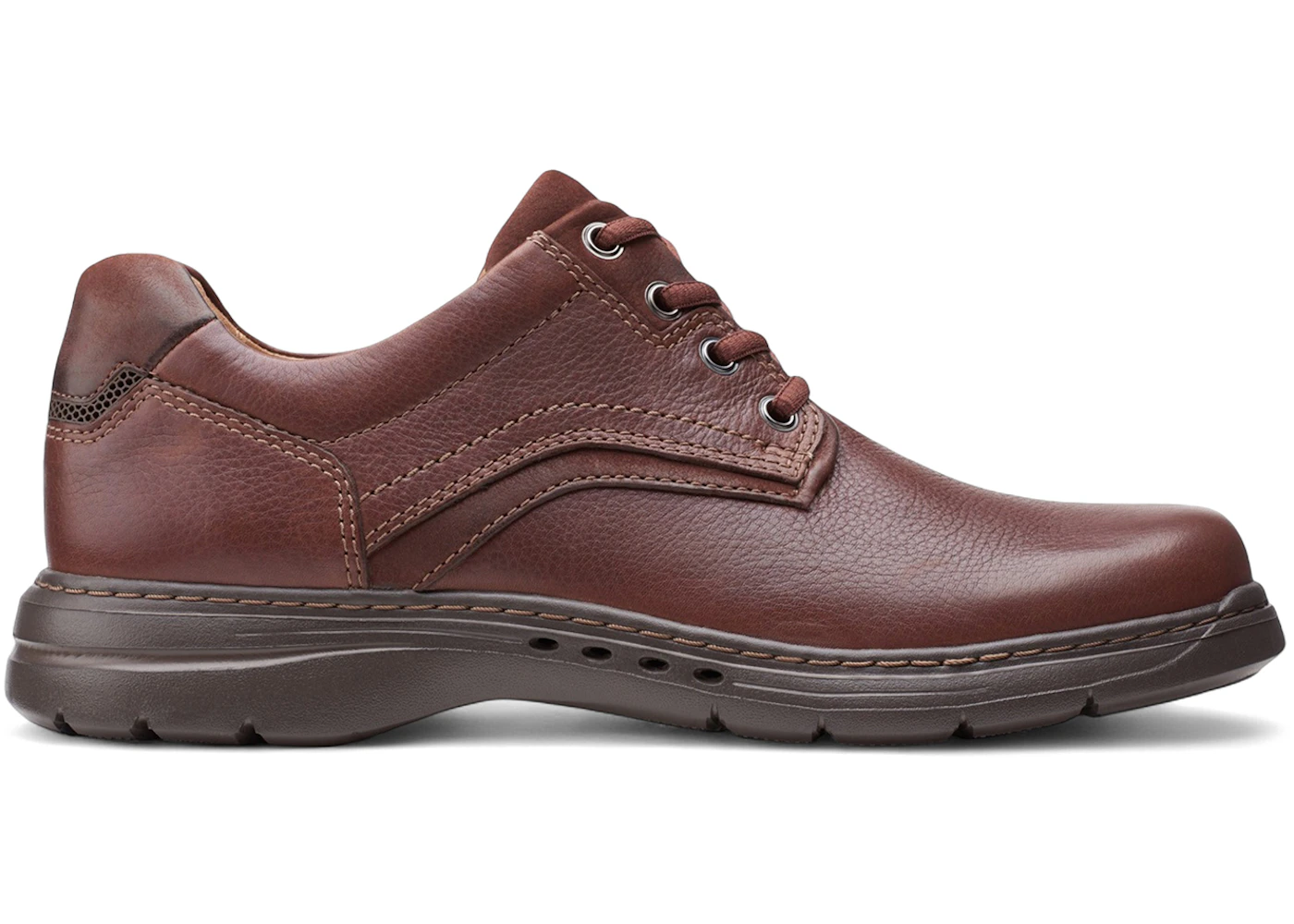 Clarks Un Brawley Pace Mahogany Leather