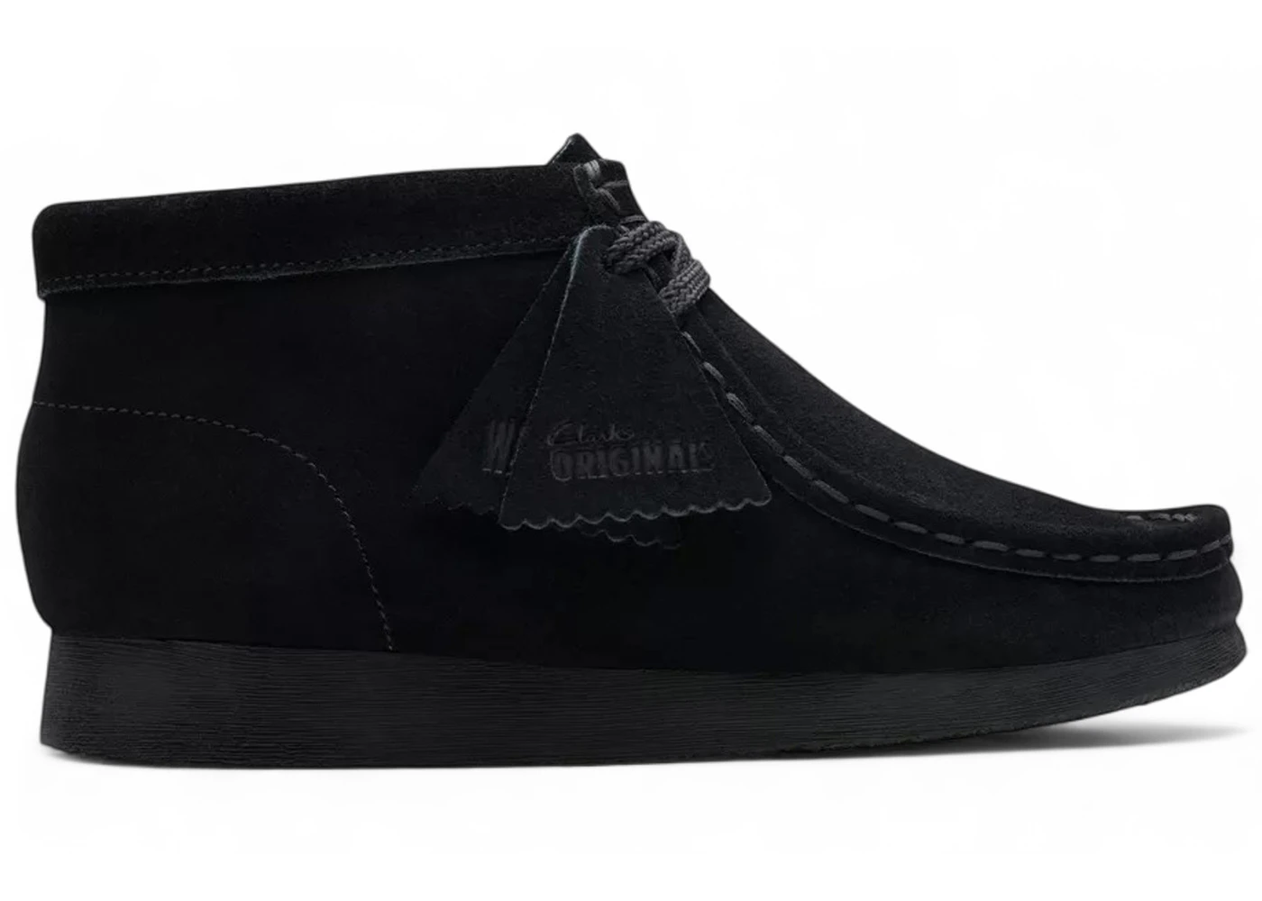 Clarks Originals Wallabee Boot Older Black Suede (GS)