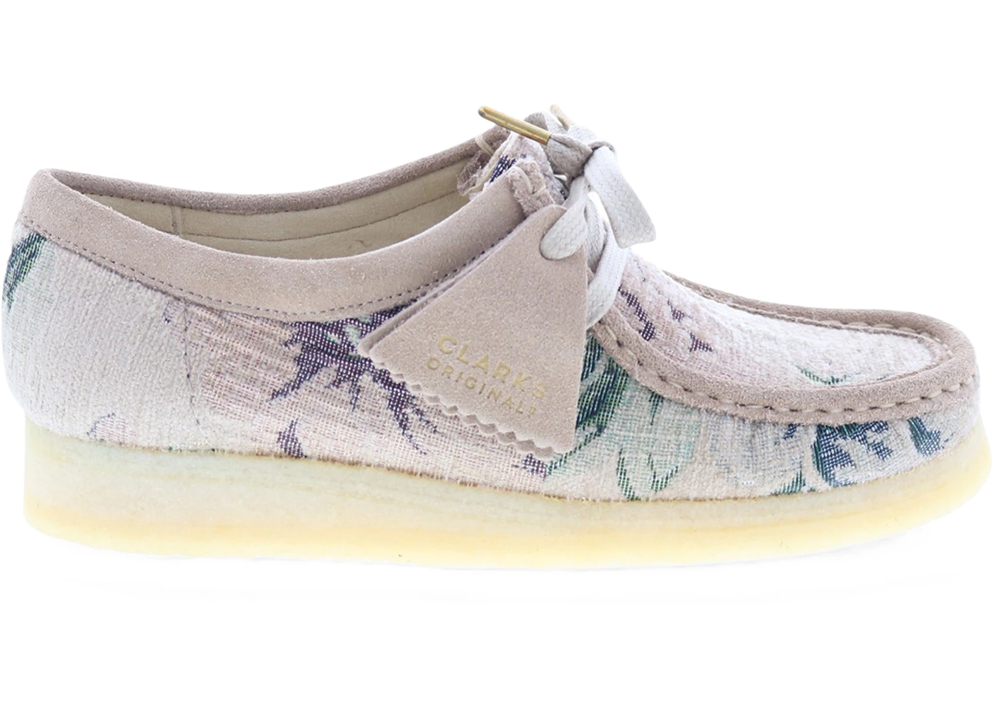 Clarks Originals Wallabee Grey Floral Suede (Women's)