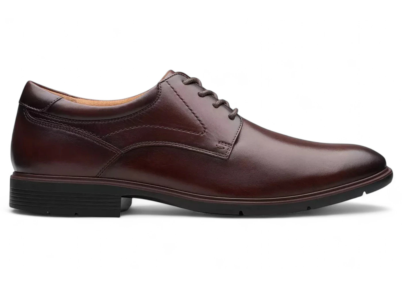 Clarks Eldredge Plain Dark Brown Leather