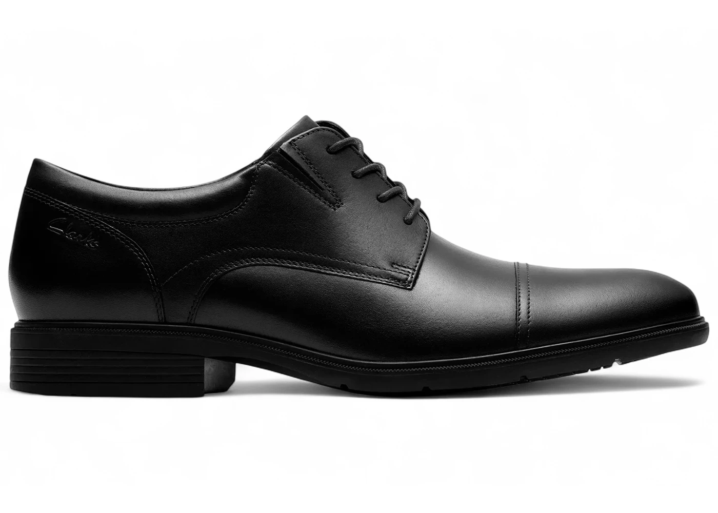 Clarks Steadwell Cap Black Leather