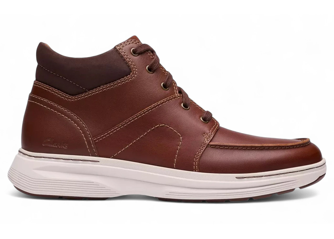 Clarks Craftwell Mid Dark Tan Leather
