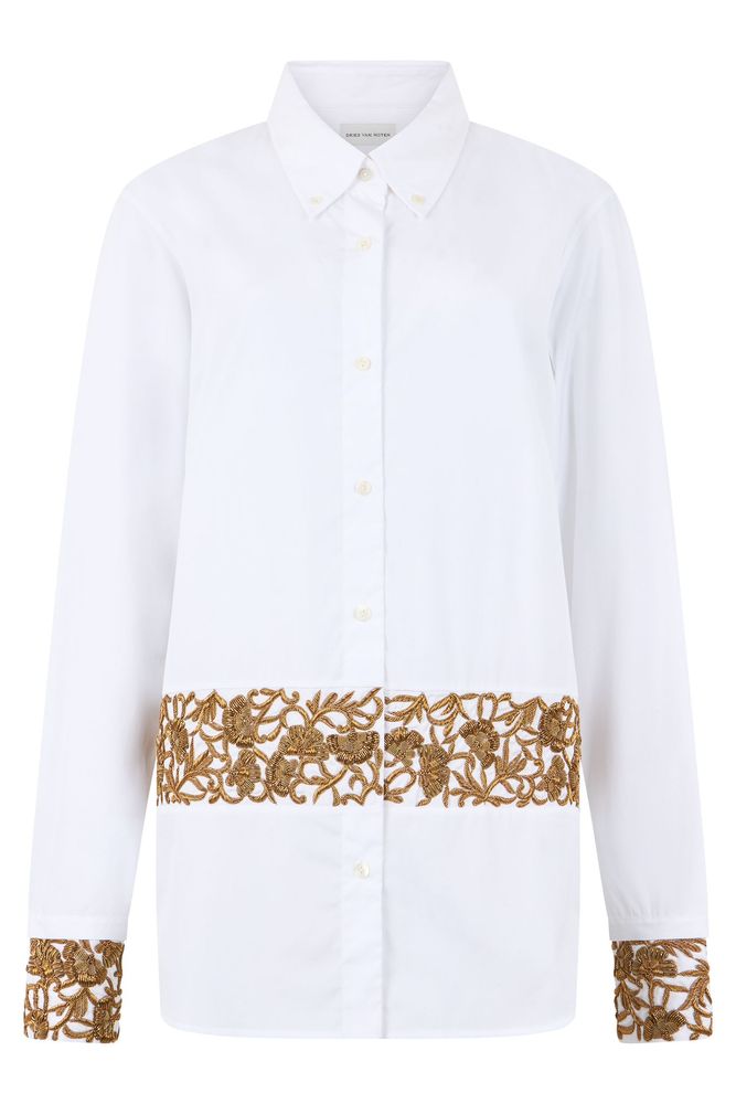 Dries Van Noten Floral Embroidered Shirt