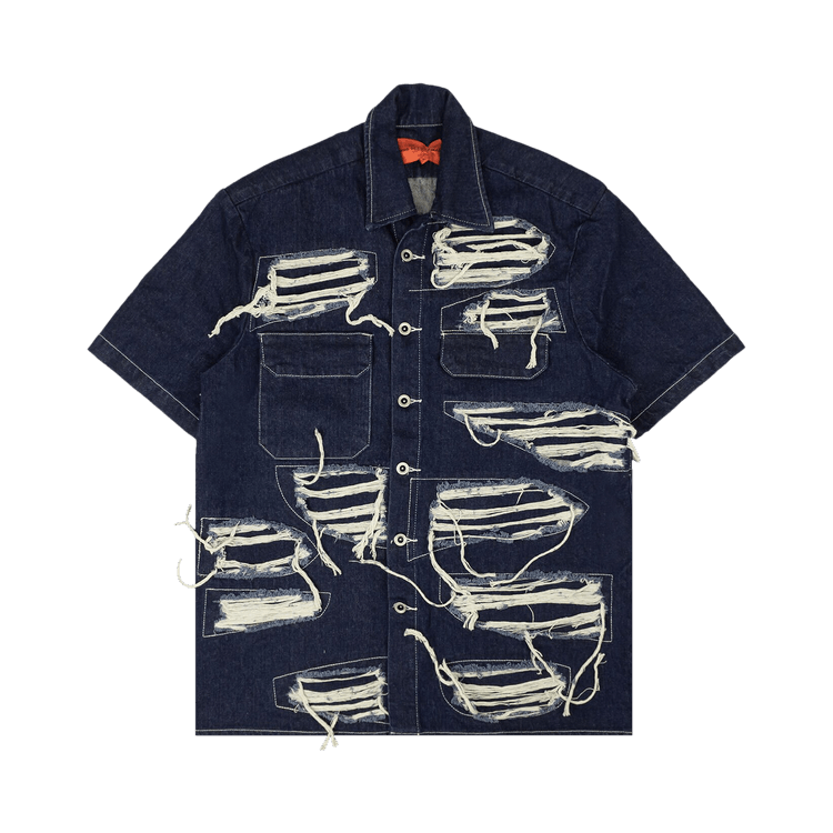 Who Decides War Distressed Work Shirt 'Blue'