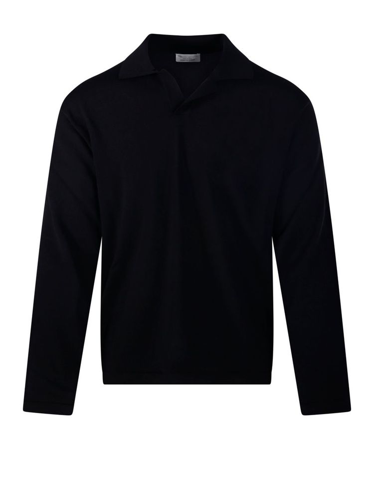 Roberto Collina Long-Sleeve Polo Knitted Top