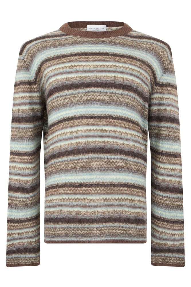 Roberto Collina Textured Stripe Knitted Sweater
