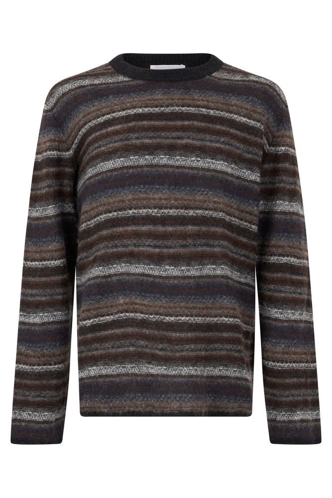 Roberto Collina Striped Crew Neck Knitted Sweater