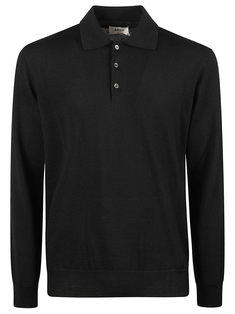 Altea Long-Sleeved Buttoned Polo Shirt