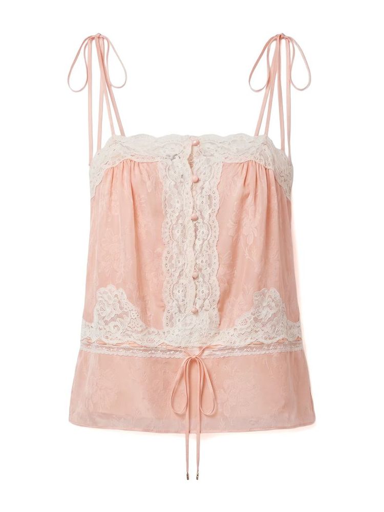 Chloé Lace-Trimmed Tank Top