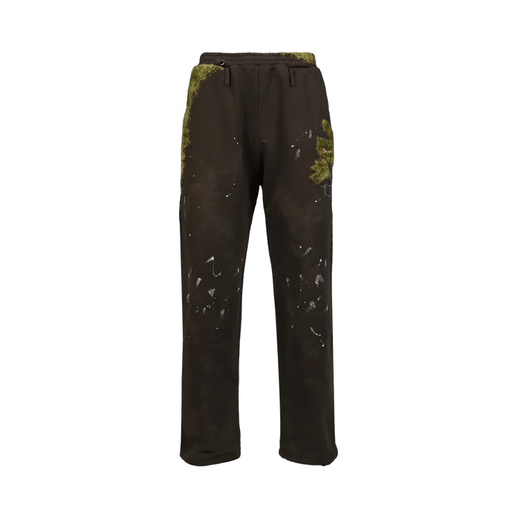 Doublet Moss Grown Embroidery Sweat Pants 'Brown'