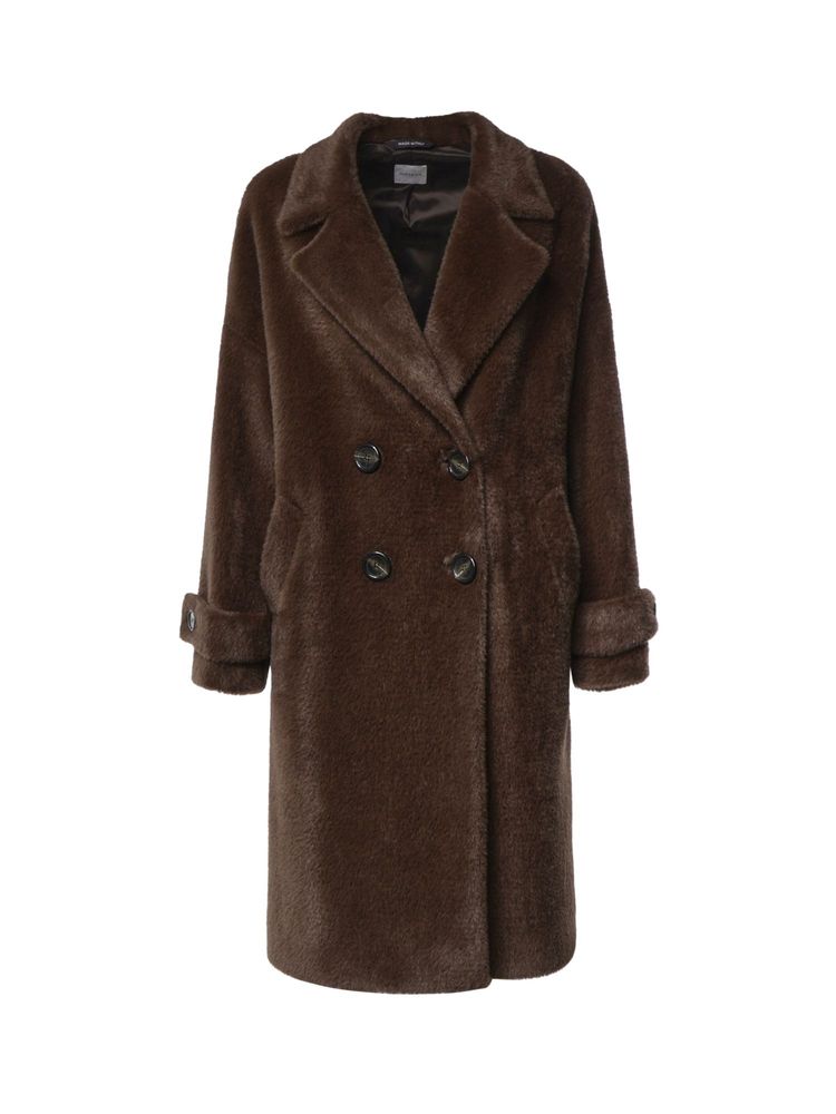 Alisheva Double-Breasted Faux Fur Coat