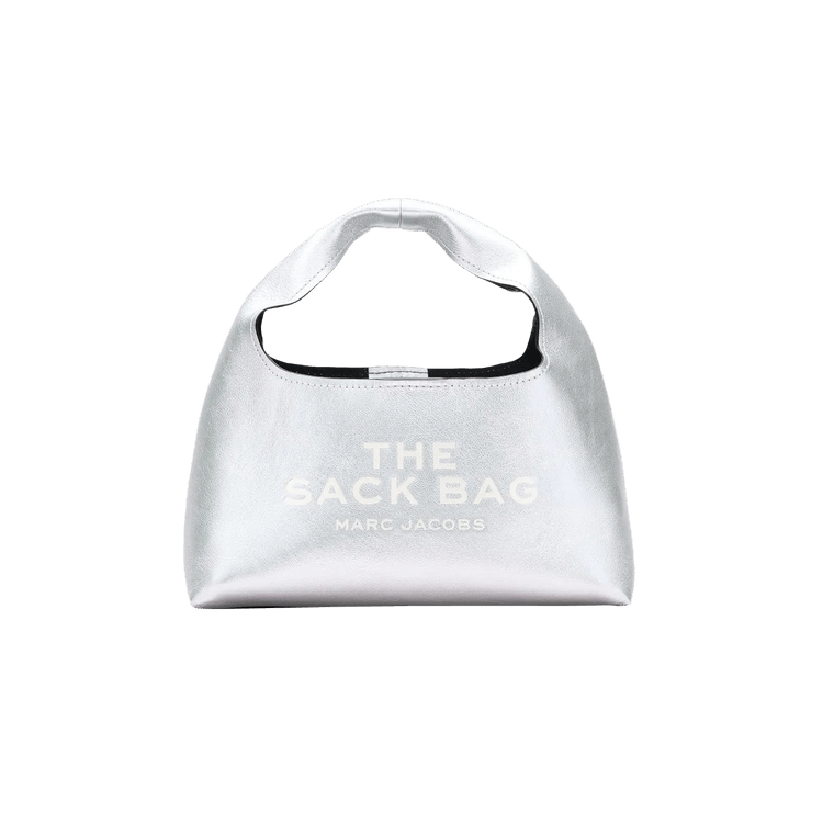 Marc Jacobs Metallic Leather Mini Sack Bag 'Silver'