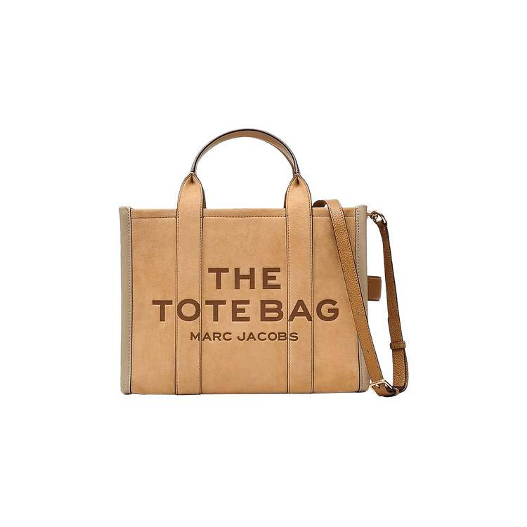 Marc Jacobs Suede Leather Blocked Medium Tote Bag 'Sahara'