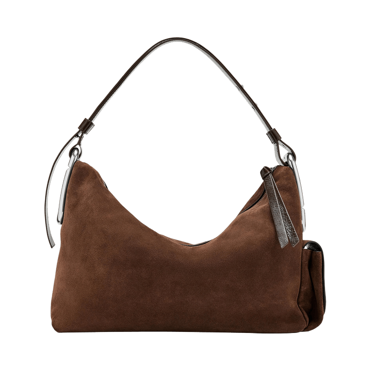 Marc Jacobs Suede Scene Large Shoulder Bag 'Dark Brown'