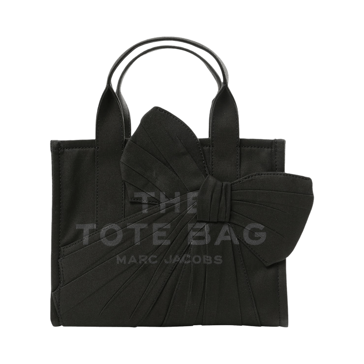 Marc Jacobs The Oversized Bow Canvas Medium Tote Bag 'Black'
