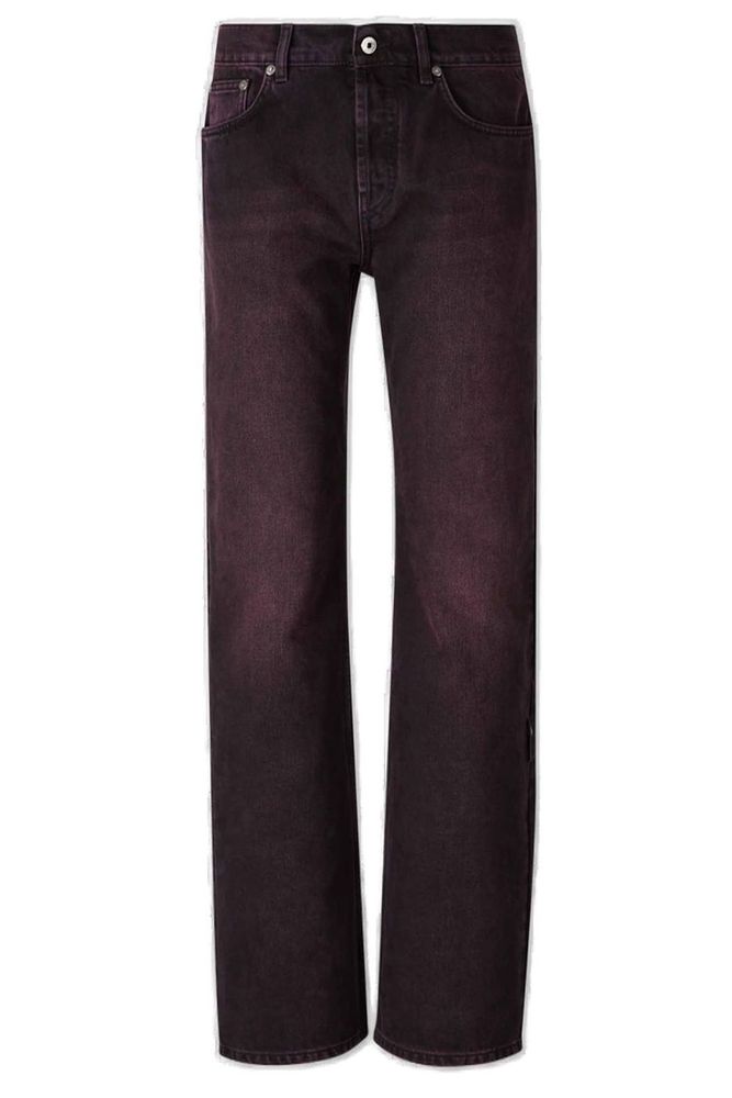 Off-White Logo Patch Straight-Leg Jeans