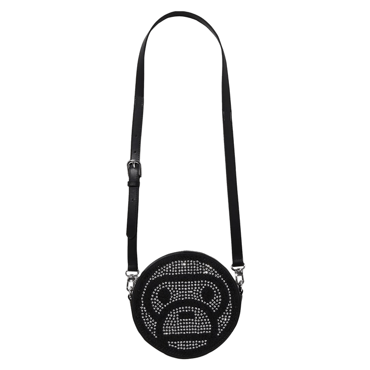 BAPE Baby Milo Crystal Stone Shoulder Bag 'Black'