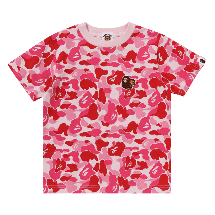 BAPE Kids ABC Camo Ape & Milo One Point Tee 'Pink'