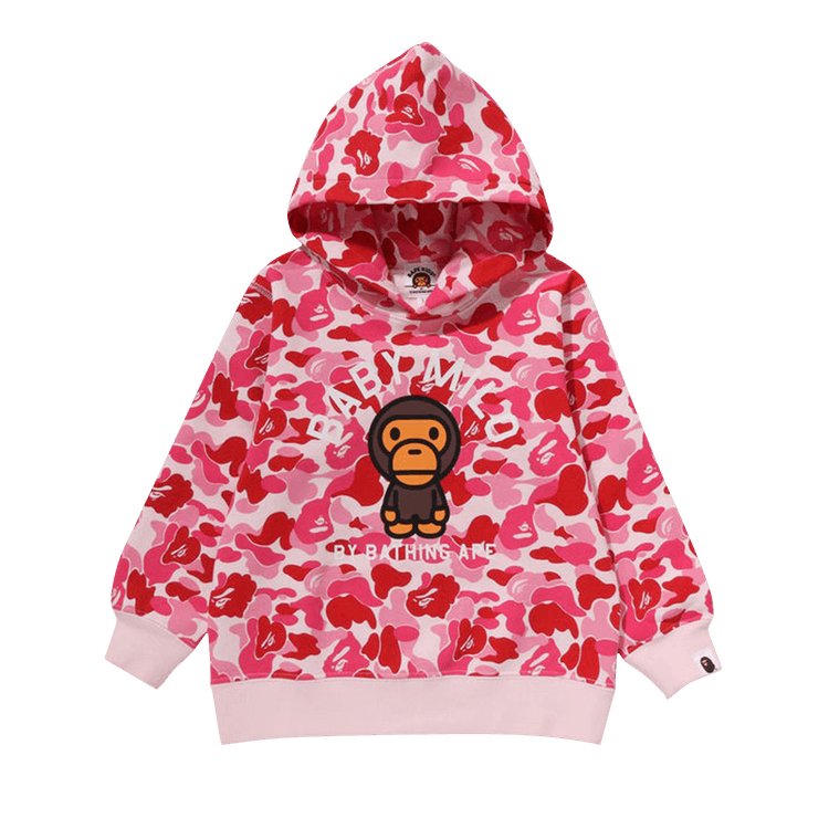 BAPE Kids ABC Camo Baby Milo Pullover Hoodie 'Pink'