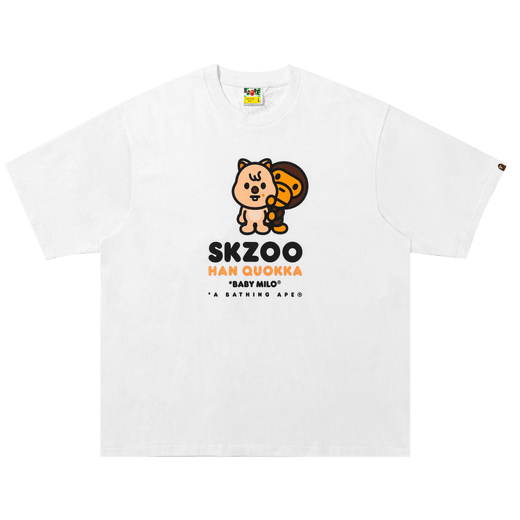 BAPE x Stray Kids Han Quokka Baby Milo Tee 'White'