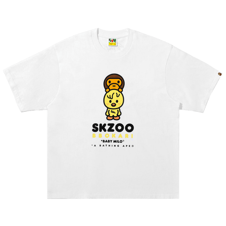 BAPE x Stray Kids Bbokari Baby Milo Tee 'White'