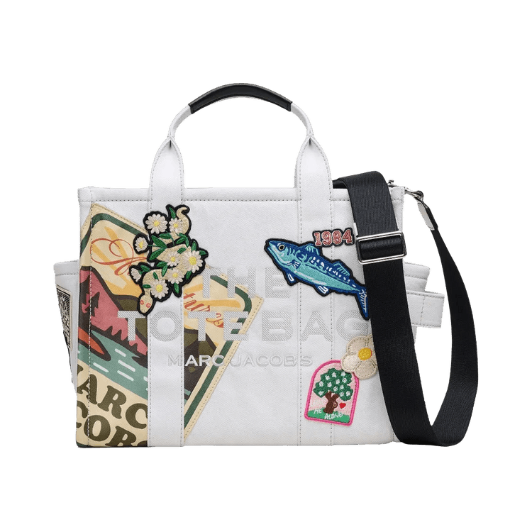 Marc Jacobs The Medium Camp Patchwork Denim Tote Bag 'Light Wash'