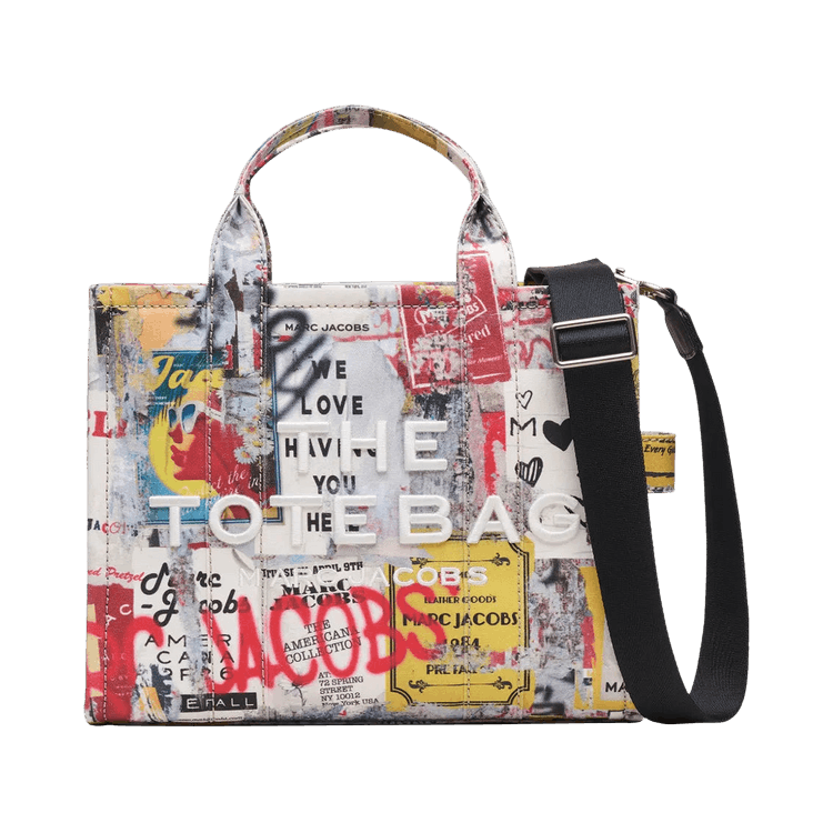 Marc Jacobs The Medium Pop Americana Canvas Tote Bag 'White/Multicolor'