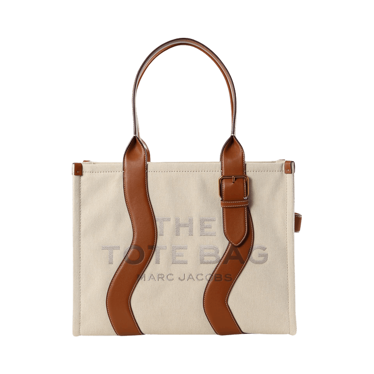 Marc Jacobs The Wavy Canvas Large Tote Bag 'Beige/Argan Oil'