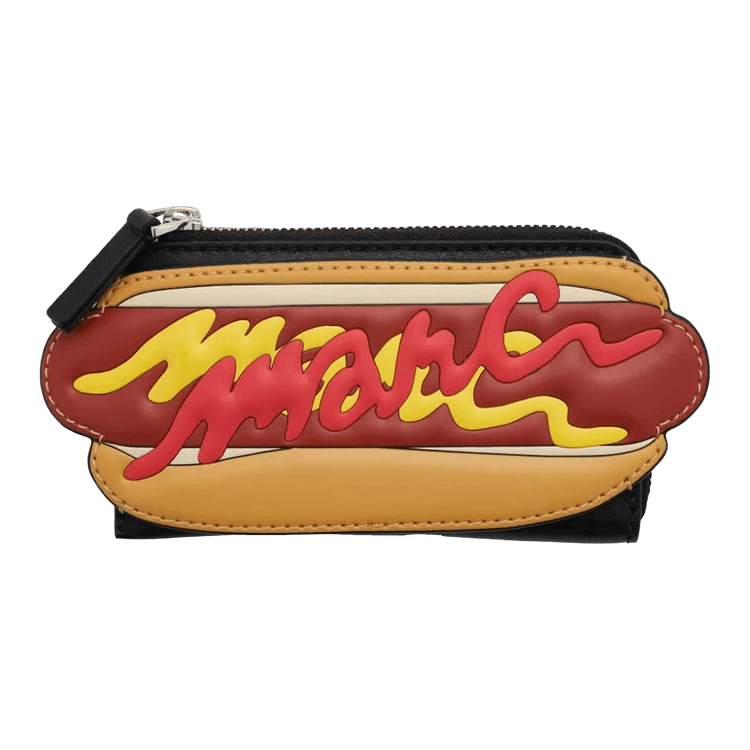 Marc Jacobs The Pop Americana Hotdog Top Zip Wallet 'Black/Multicolor'