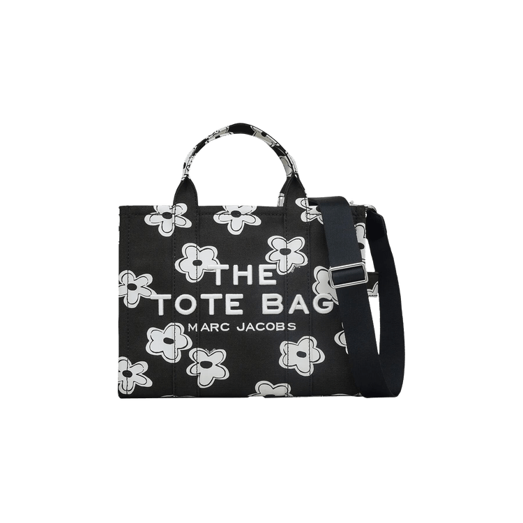 Marc Jacobs Daisy Canvas Medium Tote Bag 'Black/White'