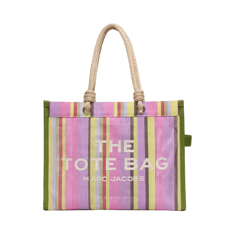Marc Jacobs The Large Stripe Mesh Rope Tote Bag 'Purple/Multicolor'