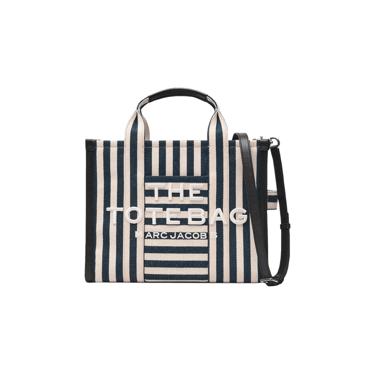 Marc Jacobs Stripe Canvas Medium Tote Bag 'Blue Sea'