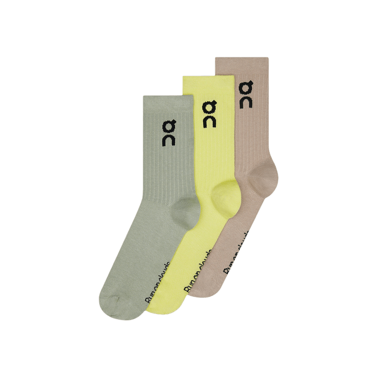 ON Logo Sock High (3 Pairs) 'Lemonade/Tin'