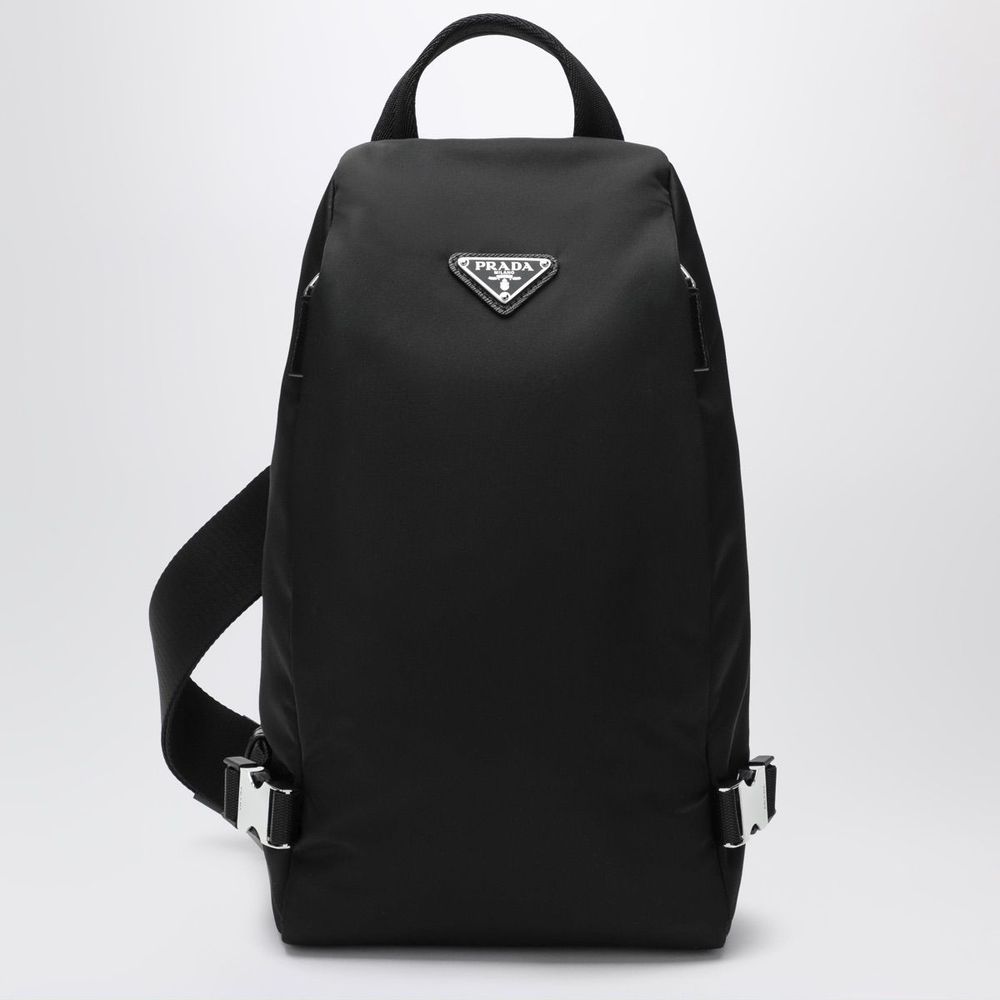Prada Triangle Logo Sling Backpack