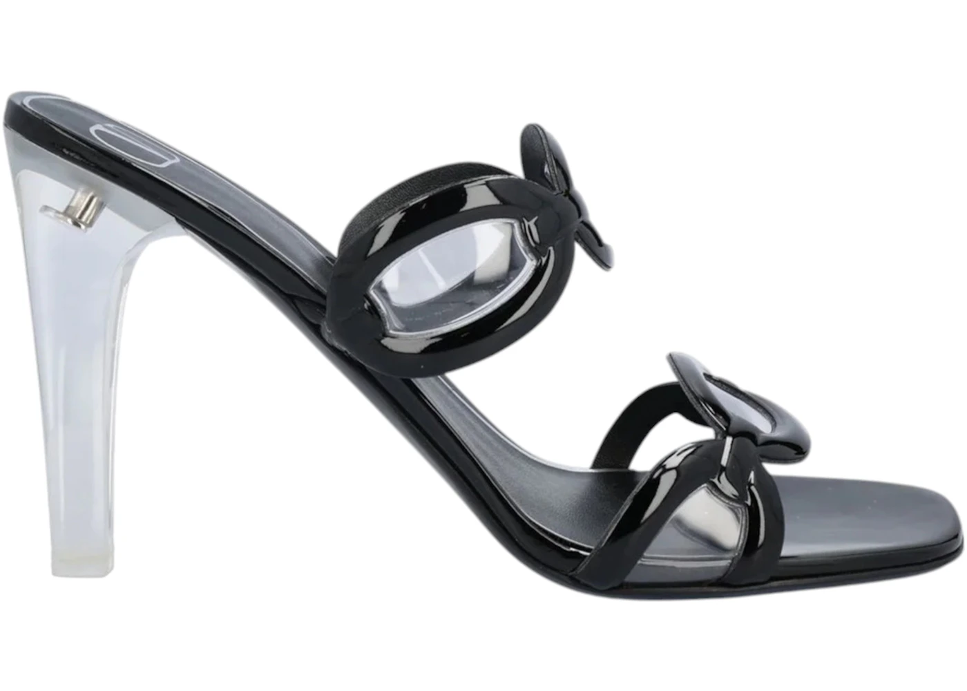 Valentino Chain Open Toe Sandals Black (Women's)